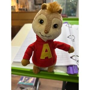 Alvin Chipmunk Plush Toy Red Hoodie  Stuffed Animal Kids Gift Ty beanie Rare
